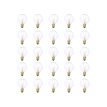 Shineyee G40 Cam Ampul, E12 Taban, 220-240v 7w, 2200k Sıcak Beyaz Işık, Ip44 Su Geçirmez, 3000 Saat Ömür, 25 Adet Paket 20'li Kutu Olarak Sipariş Verin