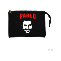 Zepplin Giyim Narcos Pablo Siyah Clutch Astarlı Cüzdan / El Çantası