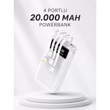 Hepsi Powerbank Şarj Cihazı 4 Çıkışlı 20.000 Mah Powerbank Kompakt Yüksek Kapasiteli Hızlı Şarj Najmaddin Diğer