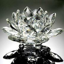 Lotus Çiçeği Tasarımlı Kristal Cam Dekoratif Süs (528882403)