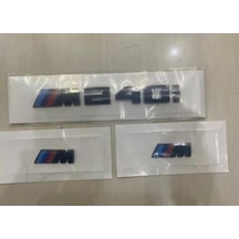 Bmw Uyumlu M240 İ Piano Black Bagaj Yazısı Ve Çamurluk Arması Seti