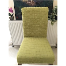 Yeşil Likralı Bürümcük Sandalye Örtüsü