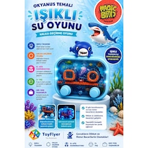 Su Oyunu Water Game Çocuklar İçin Eğlenceli Halka Geçirme Işıklı Shark 2586bc-k12mavishark