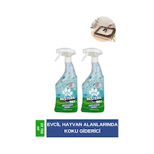 Resteril Pet Koku  Kedi si Köpek Yatağı Dezenfektan Etkiili Yüzey Temizleyici 2 x 750 ML