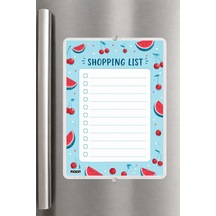 Alışveriş Listesi - A5 - Mıknatıslı - Pvc - Buzdolabı Notluk & Masaüstü - Yaz Sil - Planlayıcı - 4422 Çok Renkli