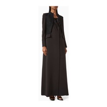 Apple Wang Modern Kadınlar Için Şık Blazer Tarzı Abaya Tasarımı Ve Çift Düğme Detayı Siyah