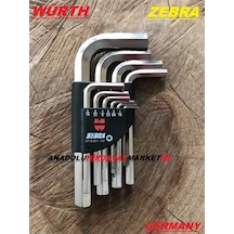 Würth İnç Alyan Seti Allen Anahtar Takımı Nikel 10Pcs Germany