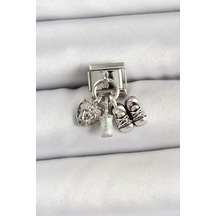 316l Çelik Gümüş Renk Bebek Konsept Nomination Charm Renkli