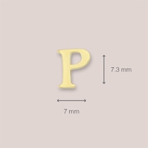 Goldkupe 14 Ayar Altın P Harf Küpe 0,40 Gr-1375