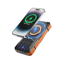 20000 Mah Powerbank Güneş Enerjili Kablosuz Şarj Hızlı Şarj Taşınabilir Batarya Kopya Siyah 22332740