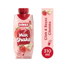 Dimes Milkshake Vanilya Ve Beyaz Çikolata Aromalı Çilekli 310 Ml X 12 Adet