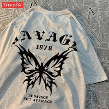 Noıssey Urban Pop Graphic Kadın Tişört Koleksiyonukod 5144 Gri