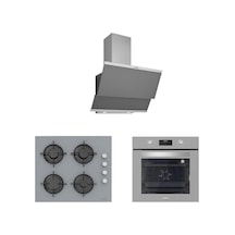 Silverline CS5349S01 - BO6502S02 - 3420 Classy 60 Gri Cam Ankastre Set