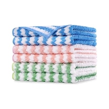 6 Adet Süper Emici Mikrofiber Temizlik Bezi - 25x25 Cm Açık Bej