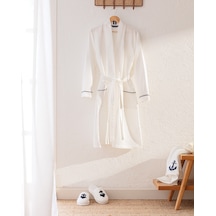 Madame Coco Marty Kimono Unisex Bornoz/terlik Seti Born0000000019beyaz