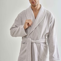 Linens Soft Pamuk Bornoz Gri Xxl