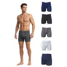 Tutku Elit Erkek Bambu Boxer 6 Adet Ekonomik Paket Nefes Alan, Terletmeyen, Esnek Ve Rahat İç Çamaşırı-1254 Çok Renkli
