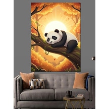 Ahşap Tablo Ağaç Üstünde Panda Yavrusu