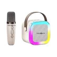 K12 Kablosuz Bluetooth Hoparlör Karaoke Mikrofon 5 Ses Efektli Rgb Hd Stereo Es Usb/sd/fm