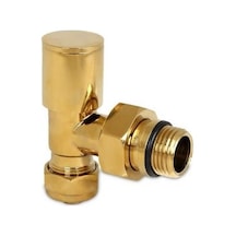 Altın-Krom Vana  1/2 Px Metal Silindir Gövdeli Radyatör&Havlupan