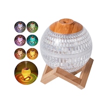 Springsun Beyaz Usb Type-c Nemlendirici, Kristal Top Rgb Işık, 450ml Hacim, 6 Saat Otomatik Kapatma, Nano Buhar, Ofis/ev Masaüstü, Düşük Gürültü