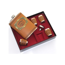Matara 4 Shot Bardaklı Derili 9 Oz 266 Ml Alk34