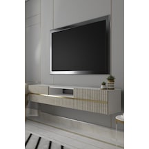 180dhdtdaç5bta Tedy Duvara Monte Pleksi Lazer Desen Kapaklı Tv Sehpası Beyaz-traverten-altın