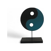 Hedea Ying Yang Mavi Siyah Ev Dekoru Küçük Tek Parça