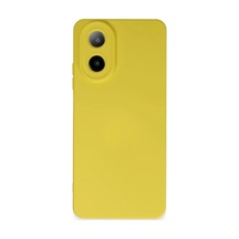 Oppo A38 Kılıf Nano İçi Kadife Silikon - Sarı 0.2M-Çok Renkli