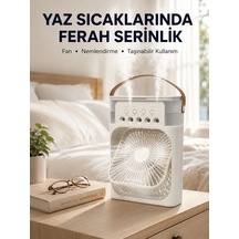 Lb Taşınabilir 3'ü 1 Arada Mini Fan Nemlendirici + Soğutucu + Gece Lambası Yeni Nesil