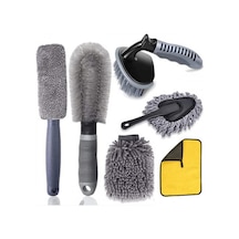 Polham 6 Parçalı Araba, Motorsiklet İçin Detaylı Temizleme Seti, Oto Bakım Seti, Mikrofiber Set