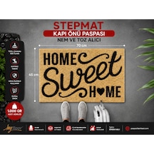 Stepmat Nem Ve Toz Alıcı Velür Coco Kapı Önü Paspası Welcome2 Kahverengi