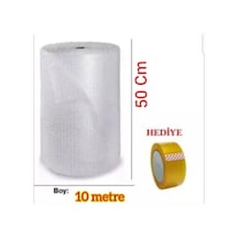 Balonlu Ambalaj Naylonu Pat Pat 50 Cm X 10 Metre 40 Gr Baloncuklu Havalı Pıtpıt Koli Bandı Hediye