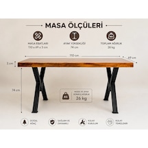 Epoksi Renkli Döküm Ceviz Masa Çok Renkli