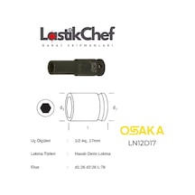 Osaka 17 Mm 1/2" Derin Lokma
