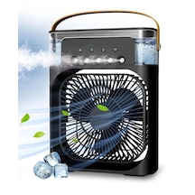 Bf-07 Taşınabilir Siyah Masa Üstü Rgb Led Işıklı Soğutucu Buzlu Fan
