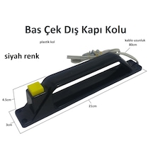 Bas Çek Dış Kapı Kolu Kapı Otomatiği İçi Butonlu Kulp Siyah