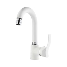 Gms Akdeniz Mix Kuğu Lavabo Bataryası Krom-beyaz Akd401k Beyaz - Krom