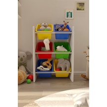 6 Sepetli Çok Amaçlı Montessori Oyuncak Dolabı 6 Sepetli Çok Amaçlı Montessori Oyuncak Dolabı