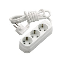 Makel Eko MGP333 3'lü Topraklı Grup Priz 3 Metre Beyaz