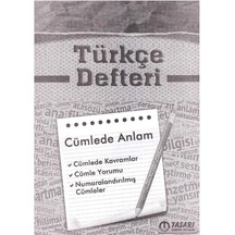 Türkçe Defteri Cümlede Anlam 2.El