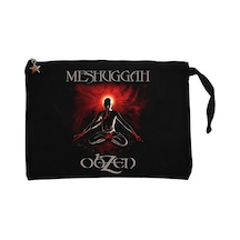 Meshuggah Obzen Siyah Clutch Astarlı Cüzdan / El Çantası Siyah