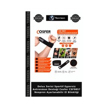 Delux Serisi Sportif Egzersiz Antrenman Desteği Cosfer Csf9857 Neopren Ayarlanabilir El Bilekliği Çok Renkli