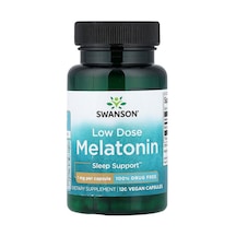 Takviye Swanson Vitamins, Melatonin, Low Dose, 1 Mg, 120 Vegan Capsules