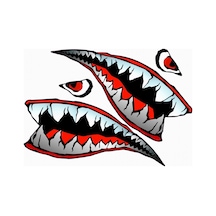 Köpek Balığı Kask Sticker - Etiket