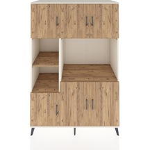 Kronos Dolap 9 Raflı 6 Kapaklı 132x59x195 Aytaşı-çam/çam Aytaşı