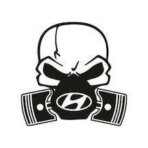 Hyundai Piston Kuru Kafa Araba Sticker Yapıştırma