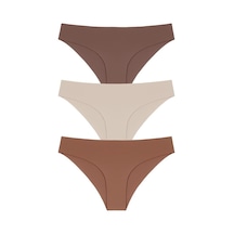 Cottonhill Lazer Kesim Kadın Bikini Külot 3'lü Paket-3 Çok Renkli 4