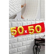 Tr 50x50 Cm 0,27 M² Silinebilir Kendinden Yapışkanlı Duvar Kağıdı Esnek Köpük Panel 3d Tuğla Desen Diğer