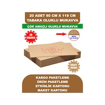 20 Adet 60cm X 118cm Baskısız Tabaka Oluklu Mukavva, Çocuk Etkinlik Kartonu, Maket Kartonu, Kargo Kartonu